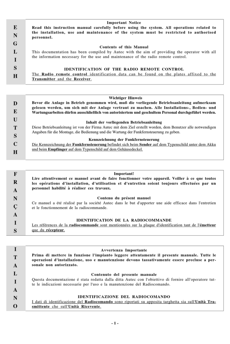 AUTEC C26-PRO KD User manual