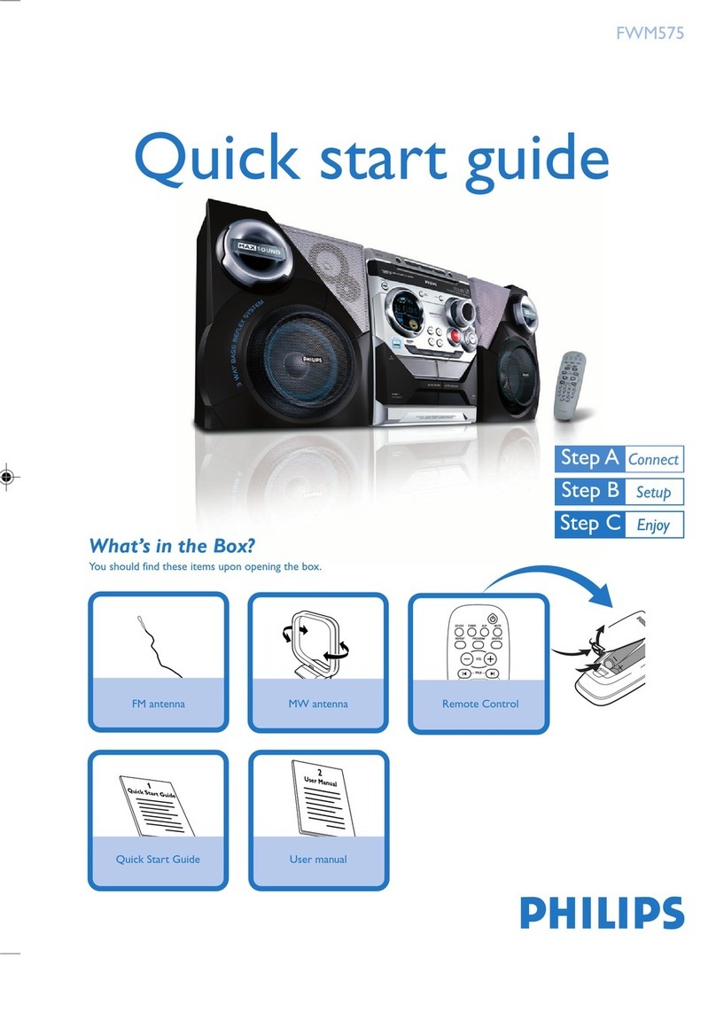 Philips FW M575 quick start guide