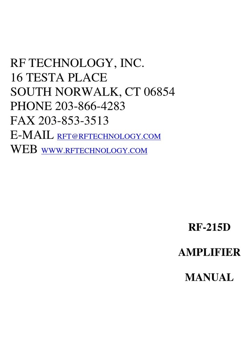 RF Technology RF-2185D User manual