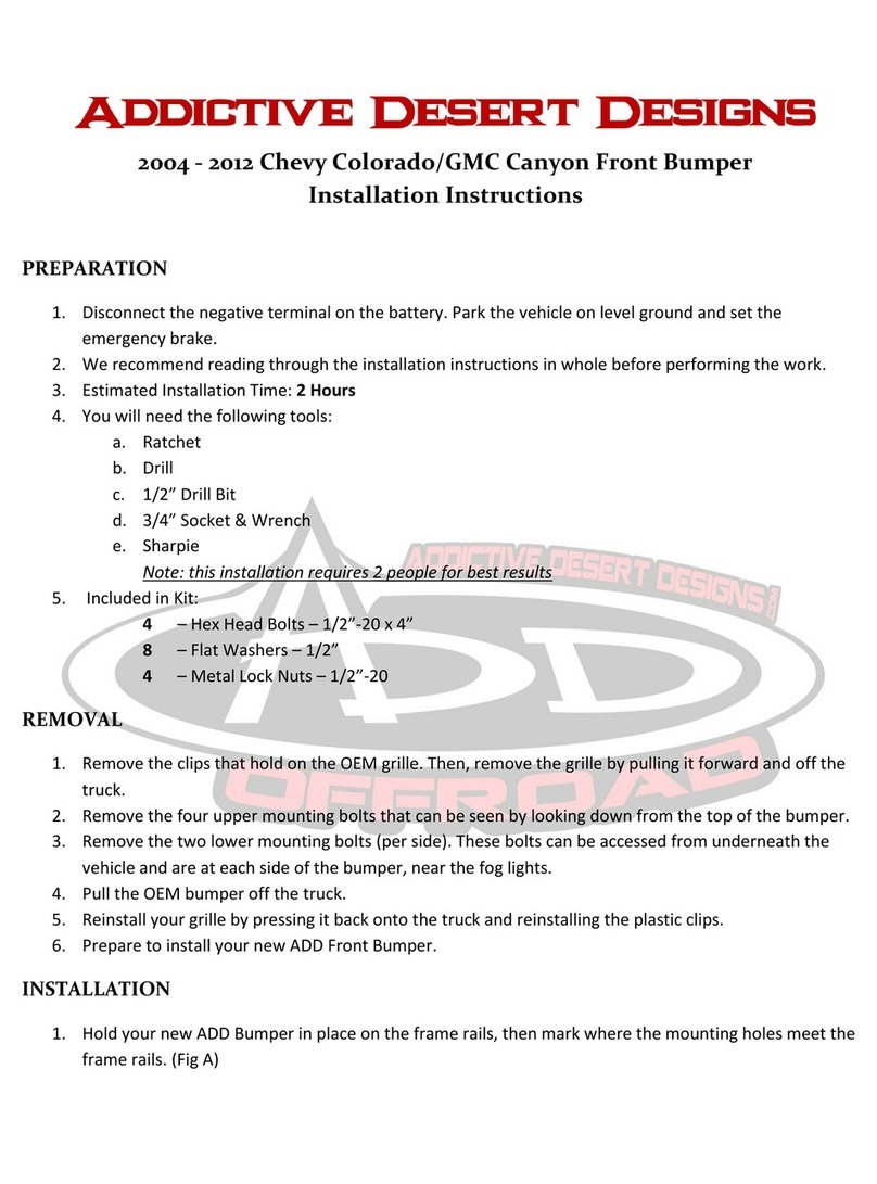 ADD 2004 - 2012 Chevy Colorado/GMC Canyon installation instructions