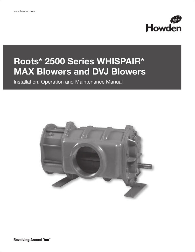Howden Roots 2500 Series WHISPAIR MAX Installation, operation and maintenance manual