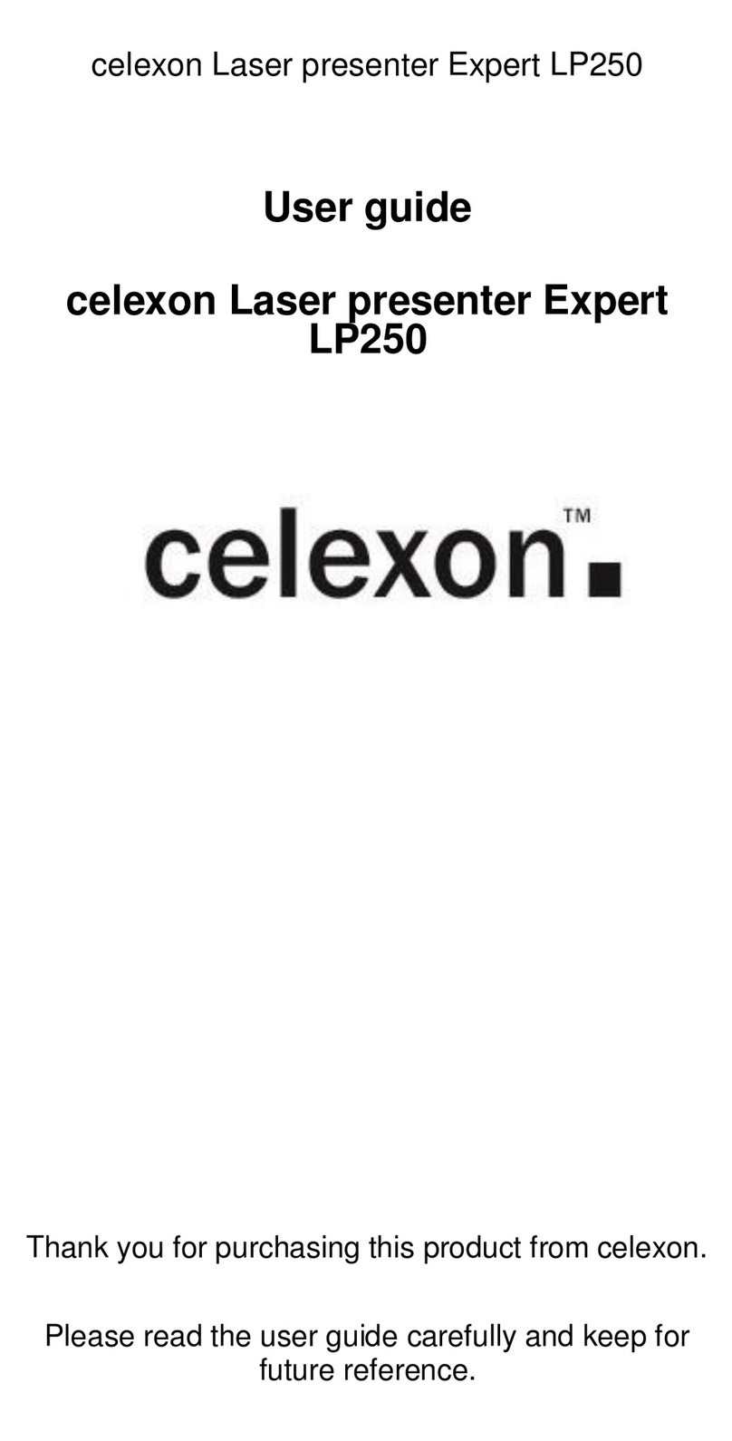 Celexon LP250 user guide
