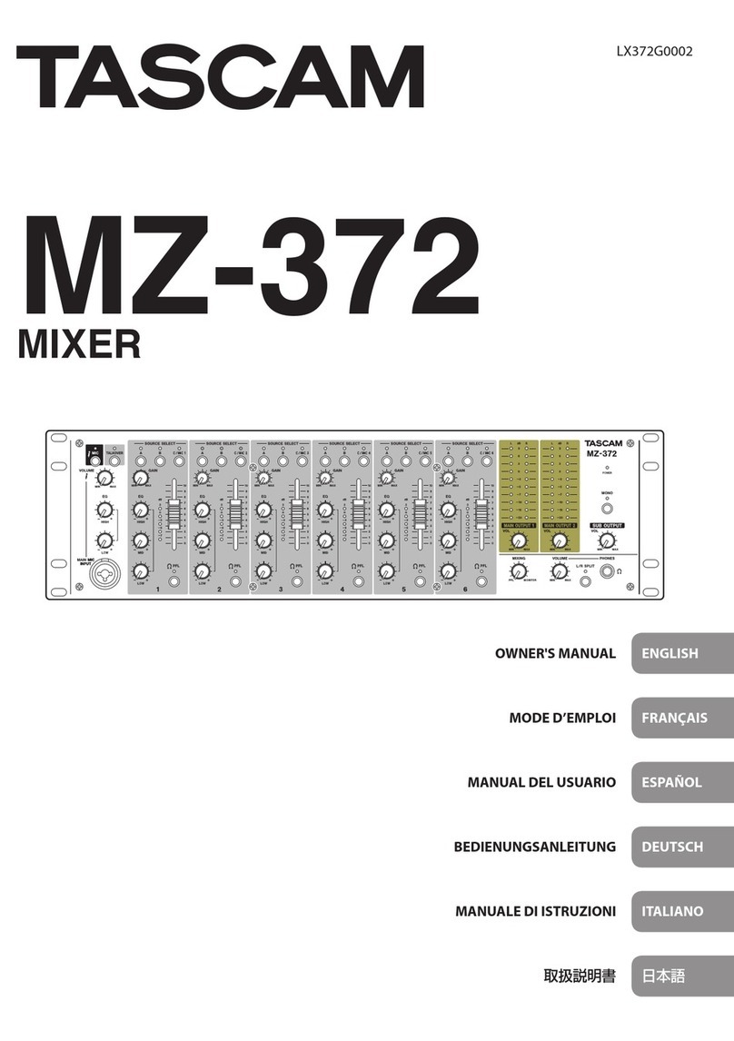 Tascam MZ-372 owner's manual