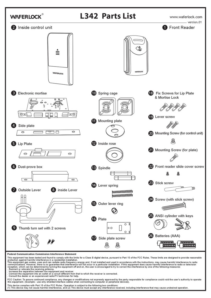 Waferlock L342 installation manual Waferlock L342 installation manual