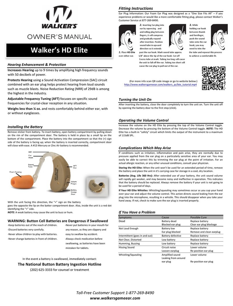 Walker's HDElite owner's manual