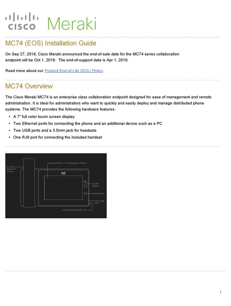 Cisco Meraki MC74 User manual
