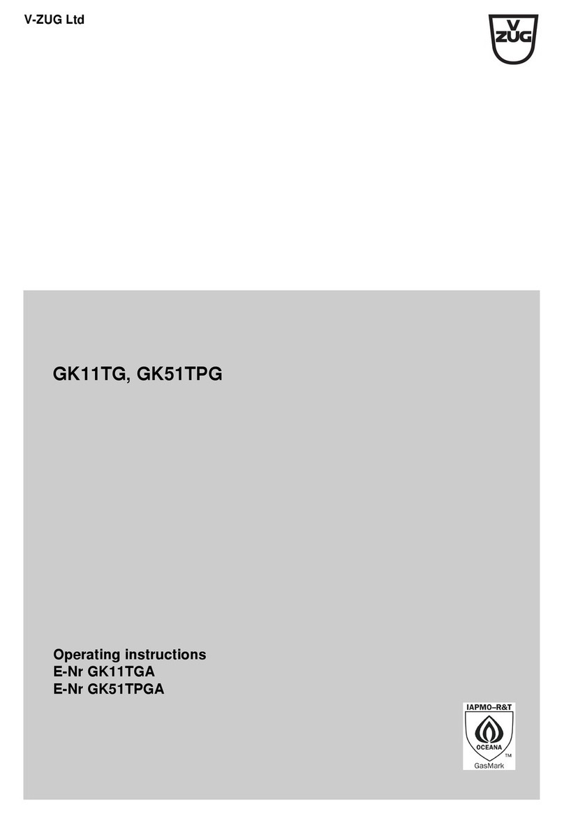 V-ZUG GK11TGA operating instructions