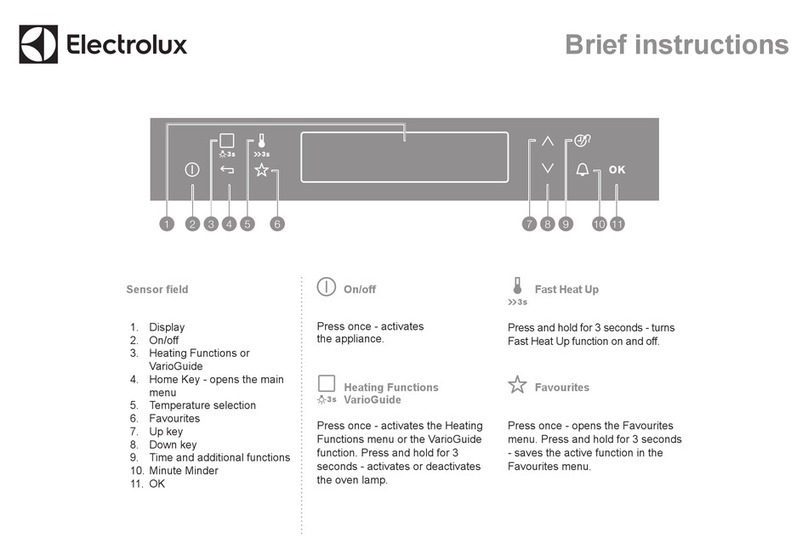 Electrolux EVY9847AAX Brief instructions