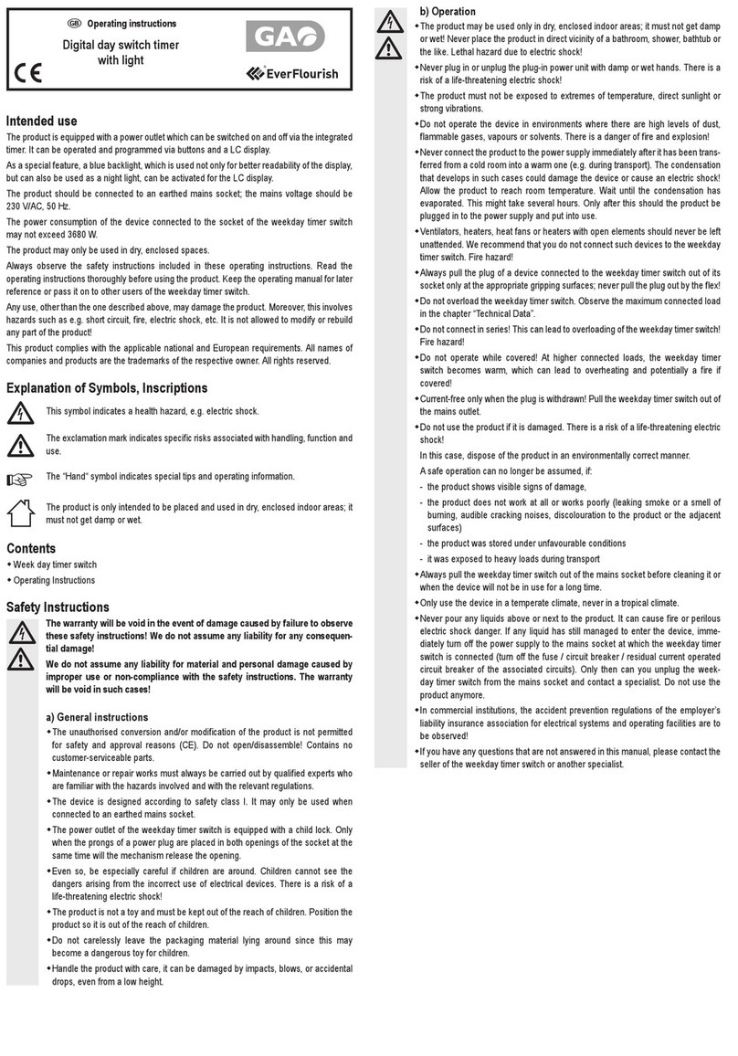GAO 552446 operating instructions