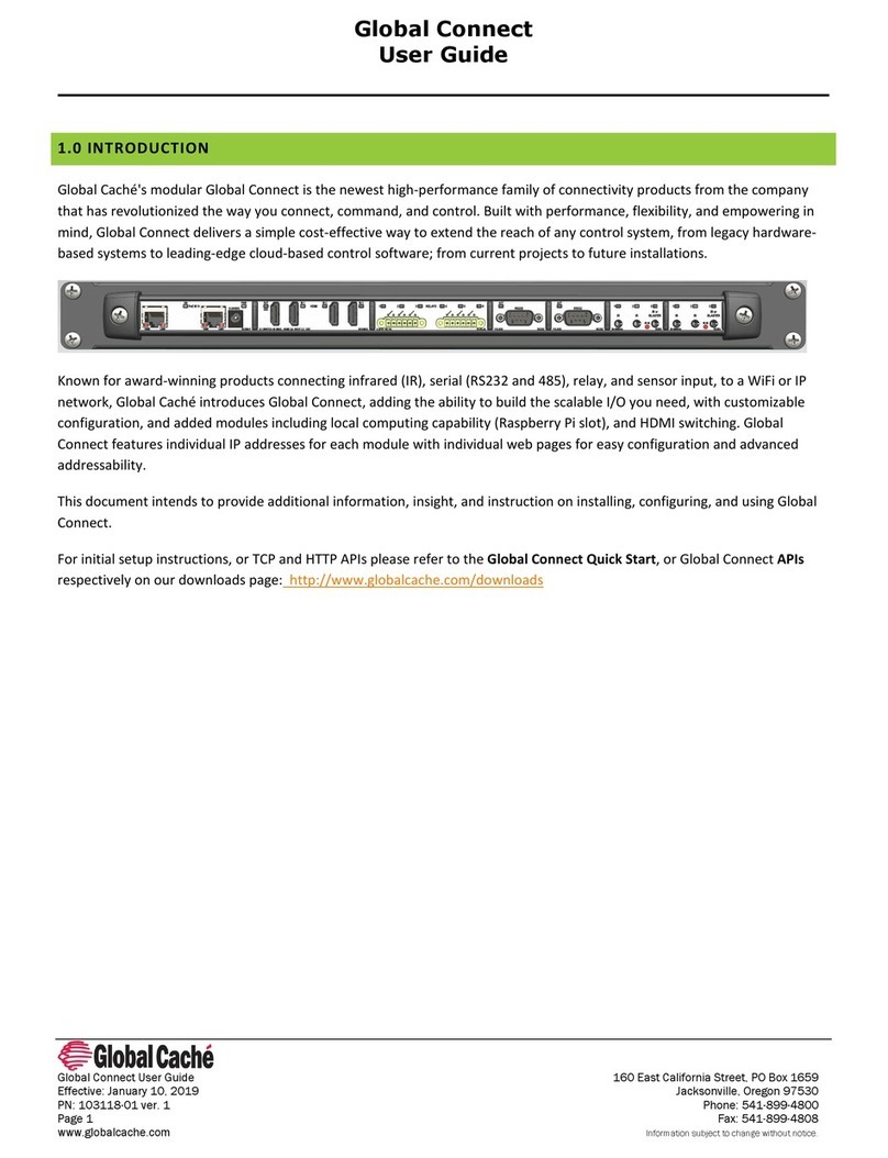 Global Cache Global Connect user guide Global Cache Global Connect user guide