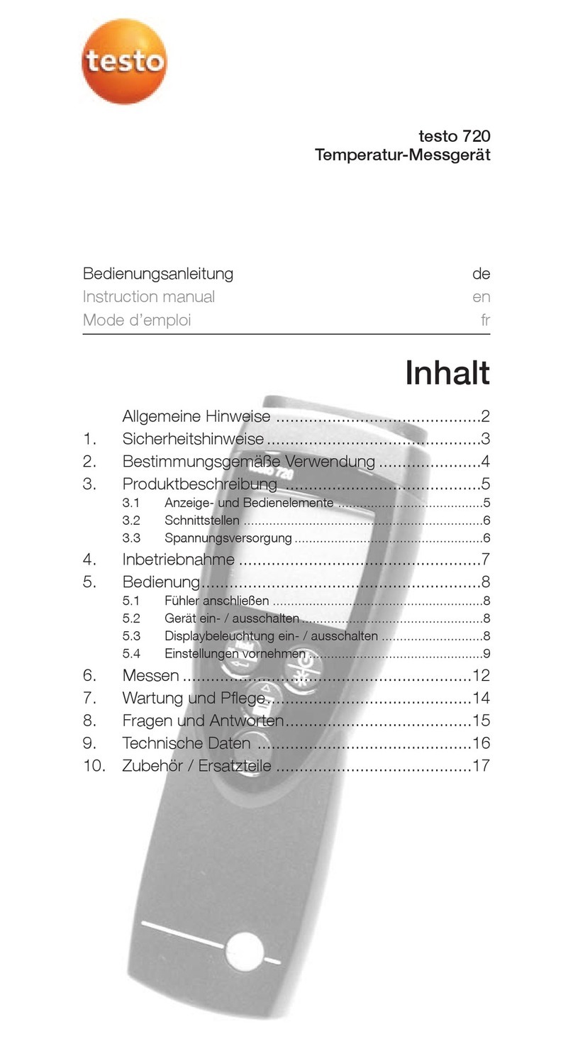 TESTO 720 instruction manual