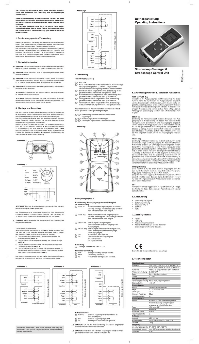 RHEINTACHO Stroboscope Control Unit operating instructions