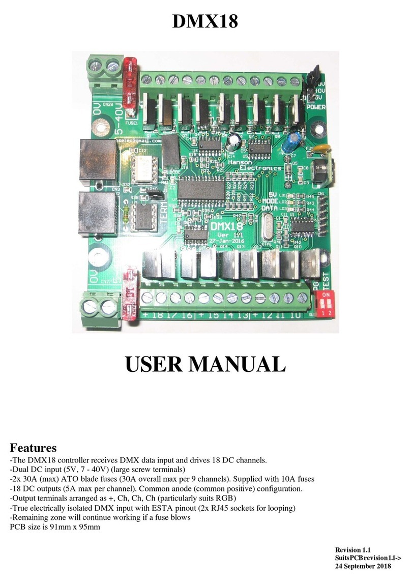 Hanson Electronics DMX18 User manual