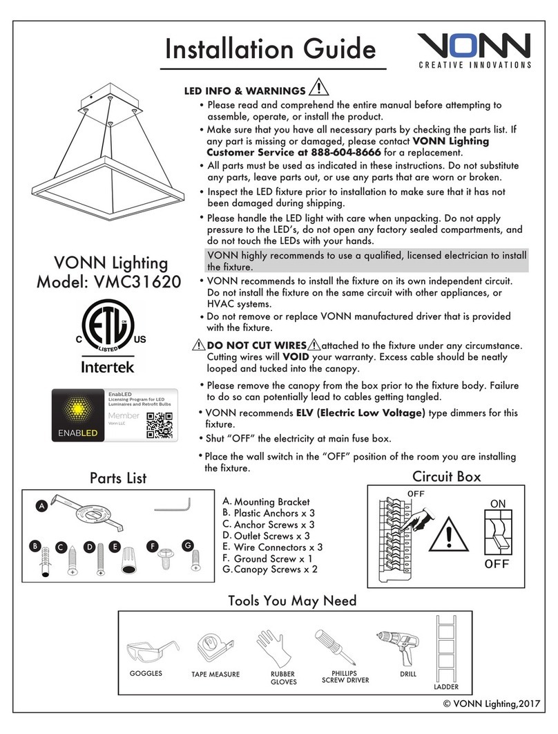 VONN Lighting VMC31620 installation guide