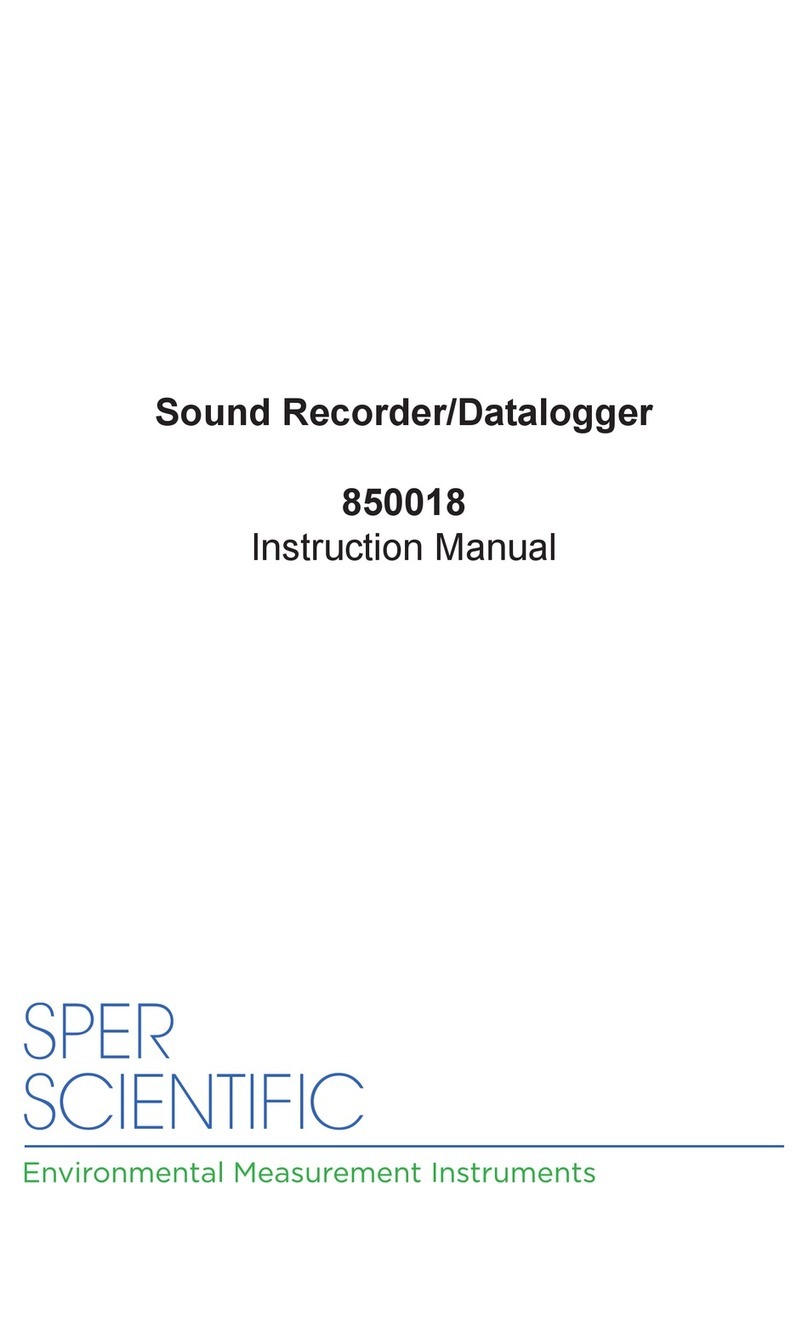 Sper scientific 850018 instruction manual