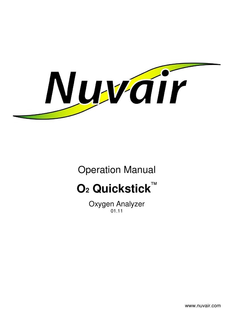 Nuvair O2 Quickstick Operation manual