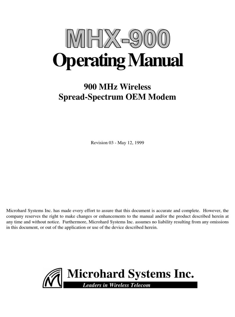 Microhard Systems MHX-900 operating manual