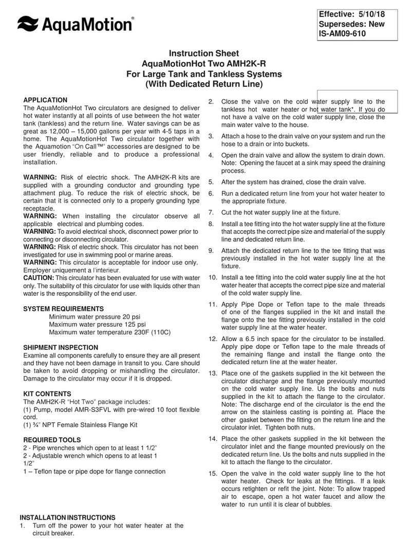 AQUAMOTION AMH2K-R instruction sheet