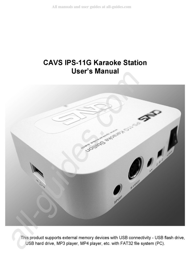 CAVS Karaoke Station IPS-11G user manual