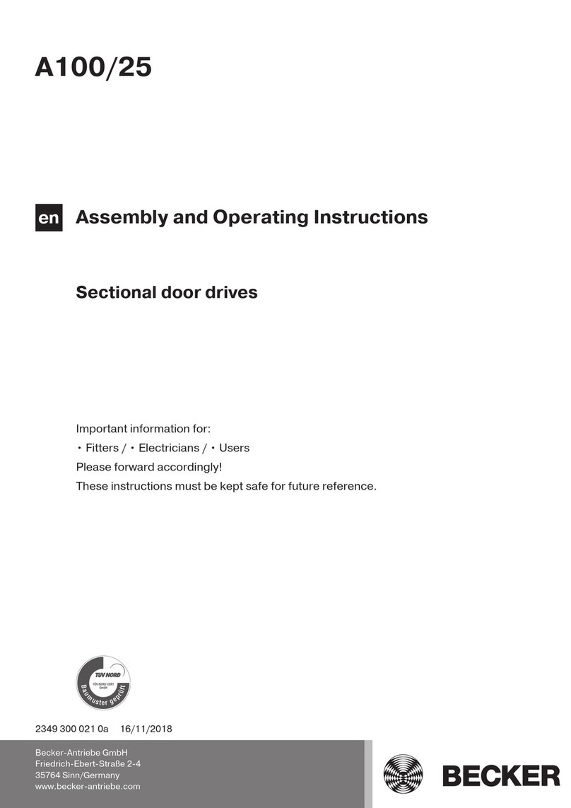 Becker a100/25 User manual