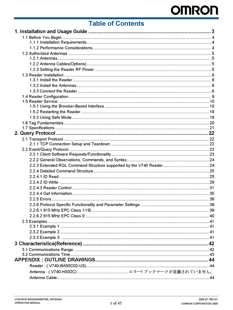 Omron V740-BA50C24-US Operation manual