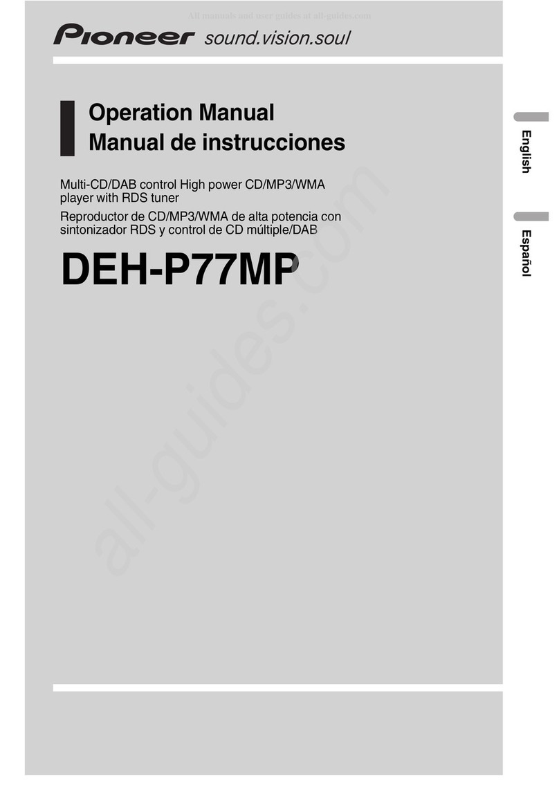 Pioneer DEH-P77MP Operation manual