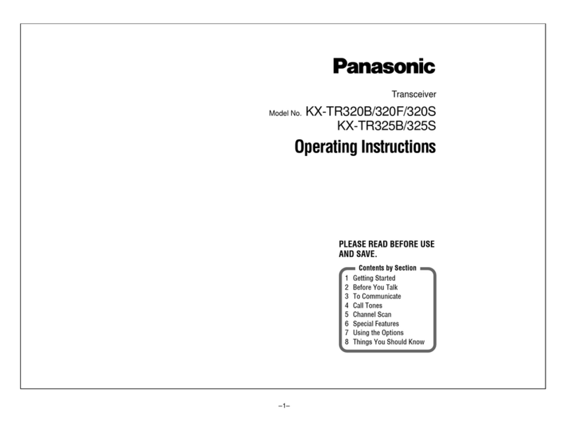 Panasonic PalmLink KX-TR320F operating instructions