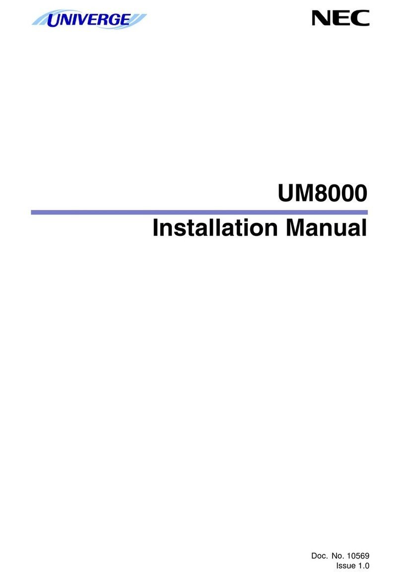 NEC Univerge UM8000 installation manual