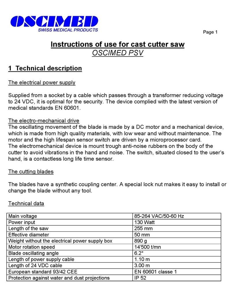 Oscimed PSV Instructions of use