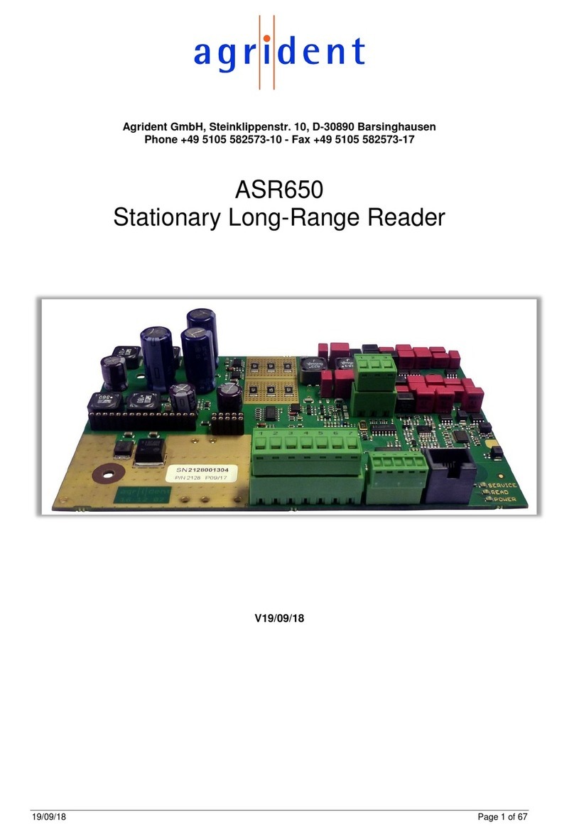 Agrident ASR650 Operational manual