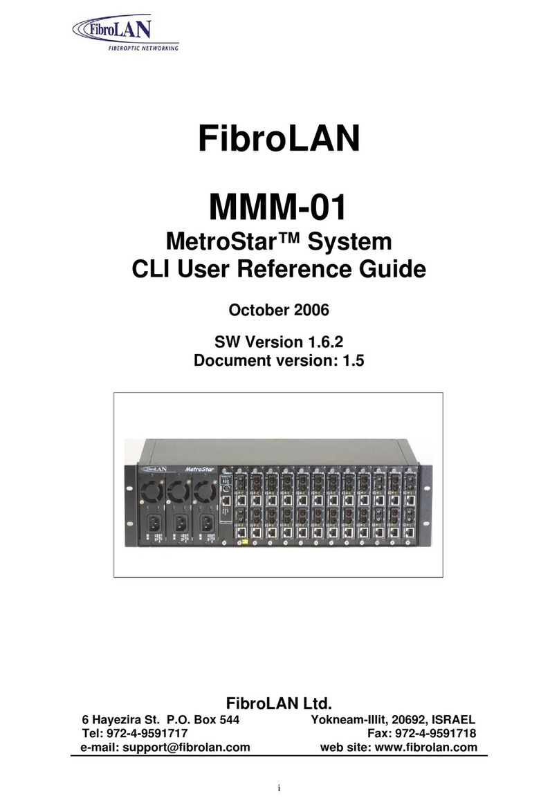 FibroLAN MetroStar MMM-01 User reference guide