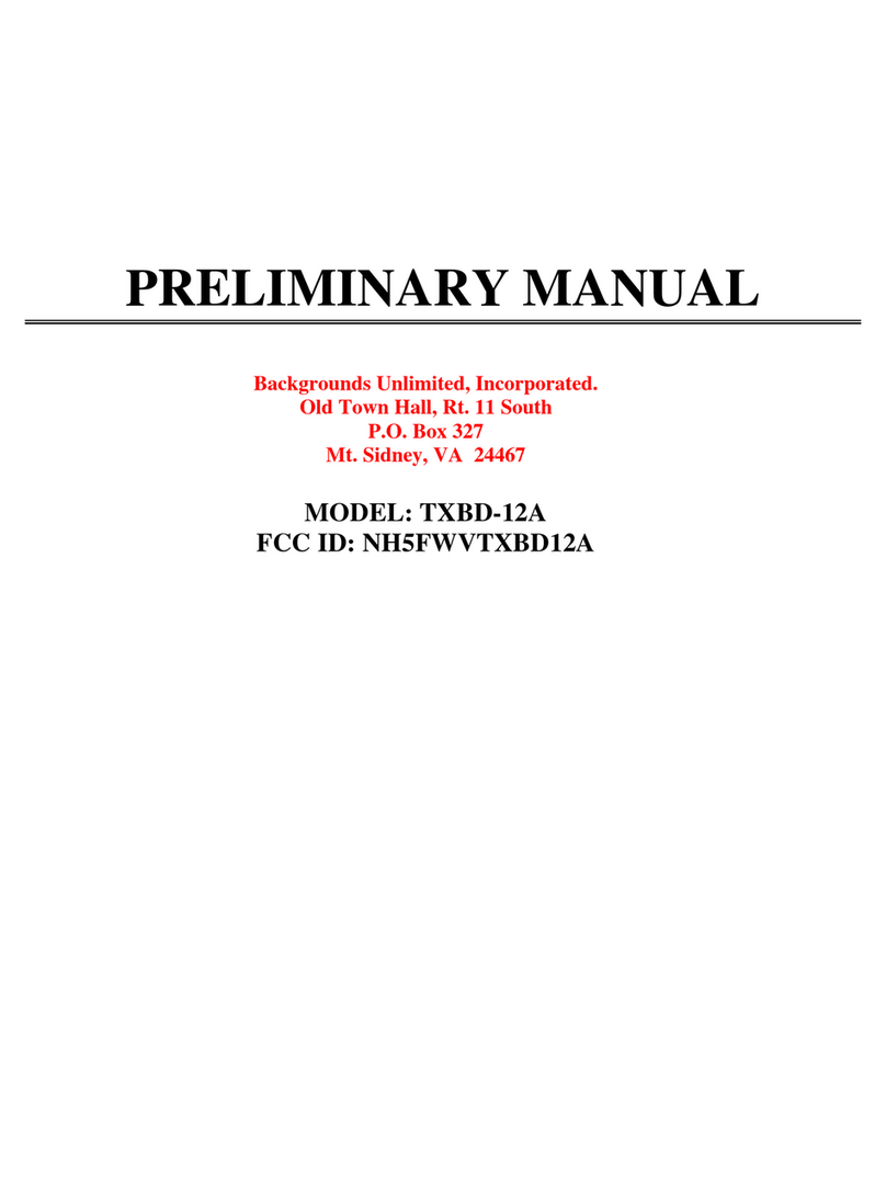 Backgrounds Unlimited TXBD12A Preliminary manual