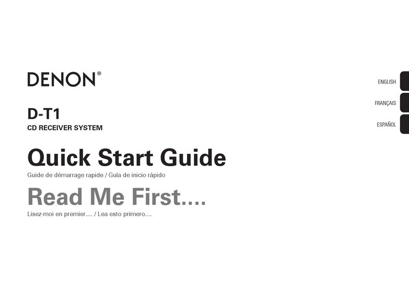 Denon D-T1 quick start guide