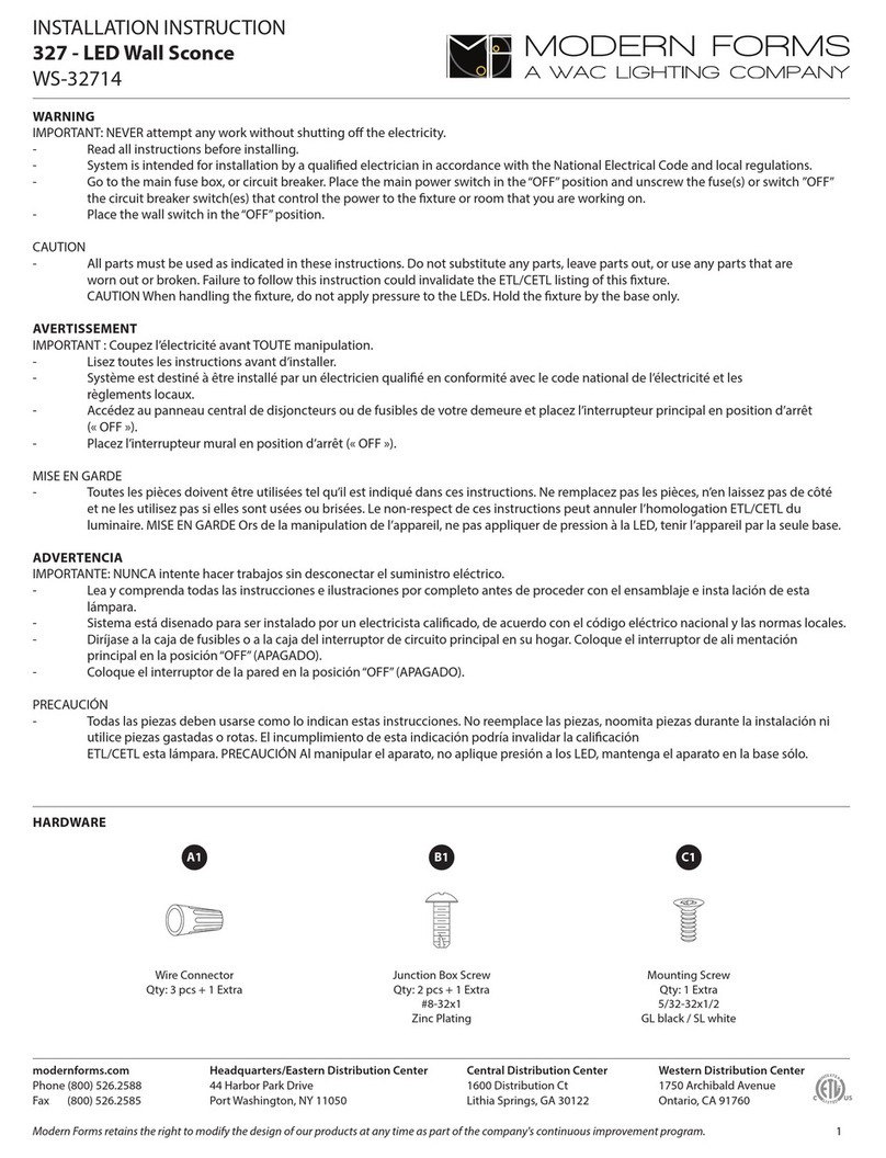 Modern Forms 327 User manual