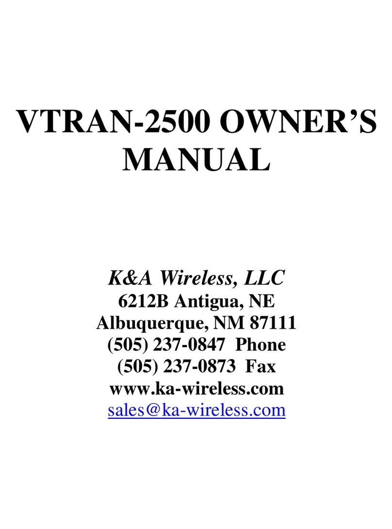 K&A Wireless VTRAN-2500 owner's manual