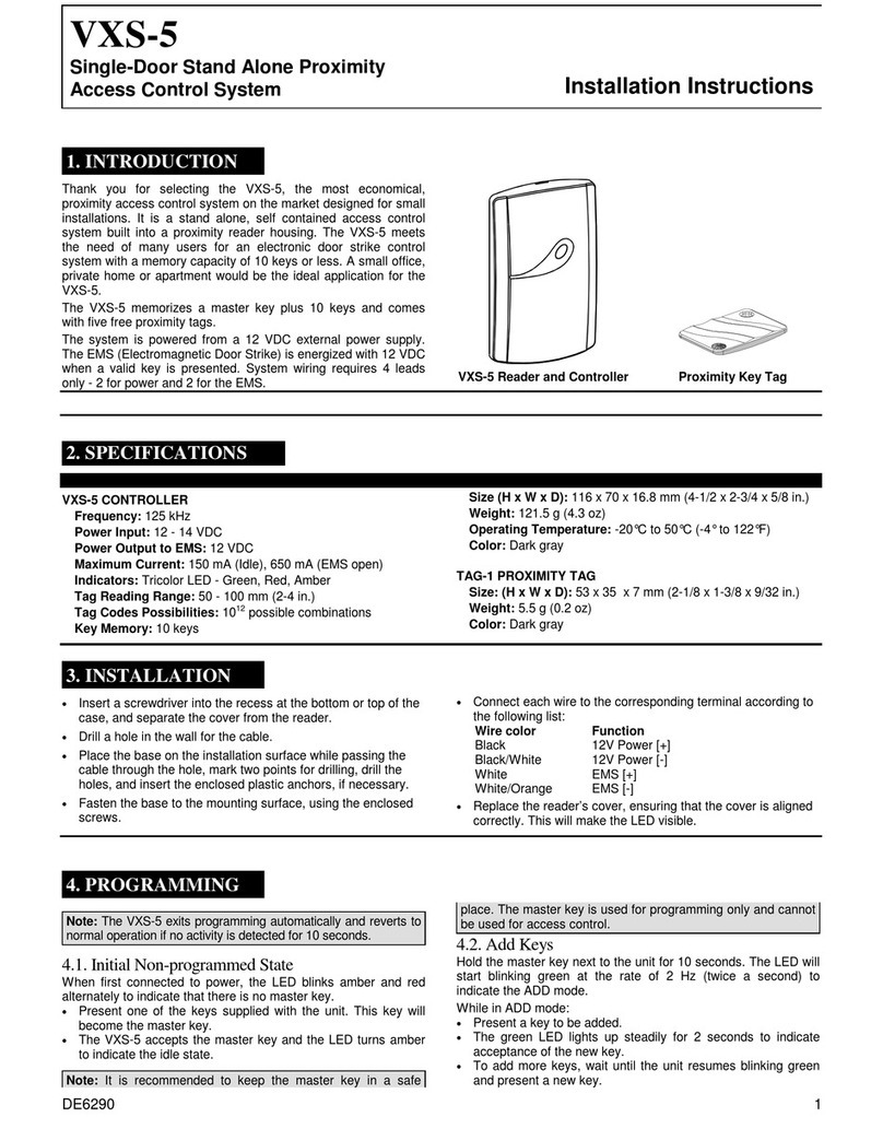 VisAccess VXS-5 installation instructions