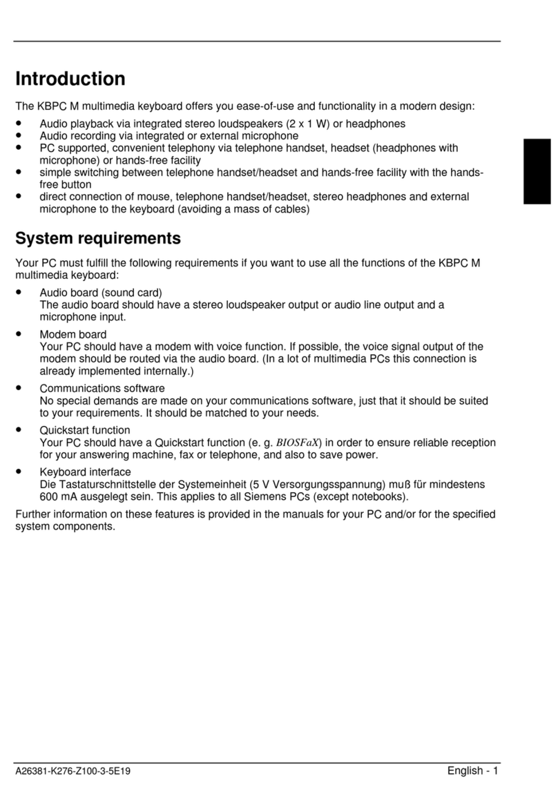 Siemens KBPC M operating manual