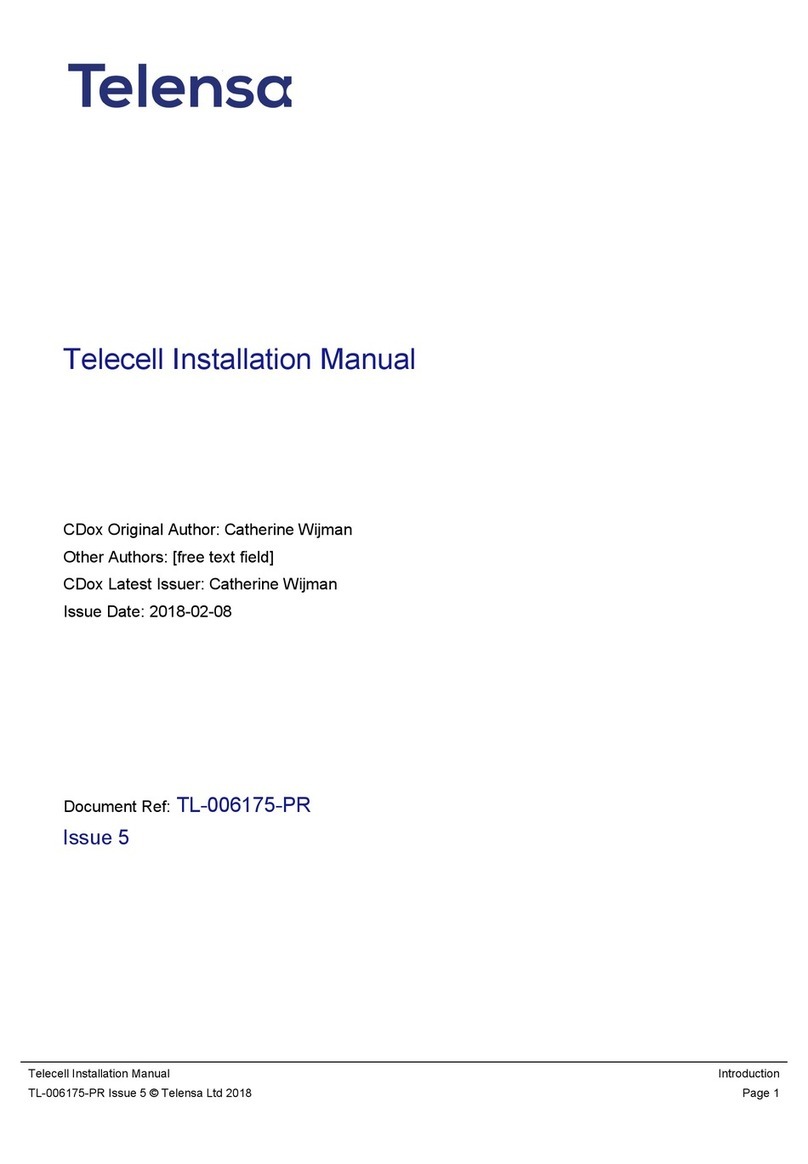 Telensa Telecell User manual