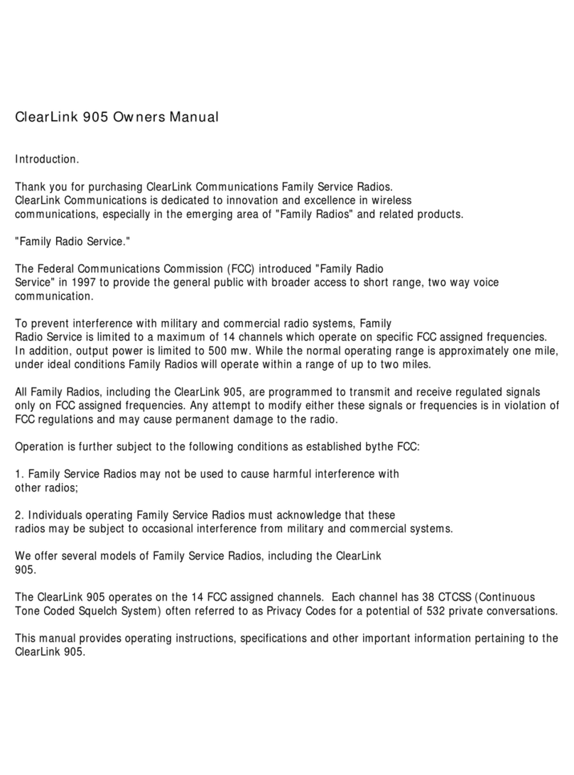 ClearLink 905 owner's manual
