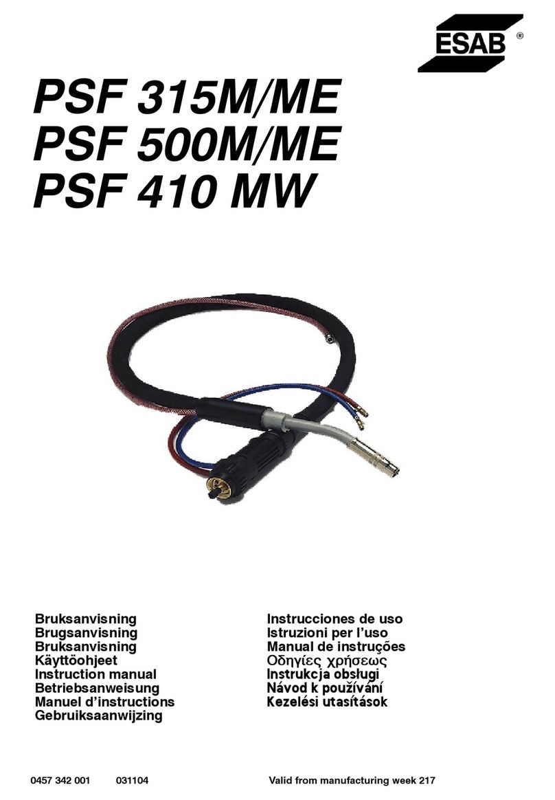 ESAB PSF 315ME instruction manual