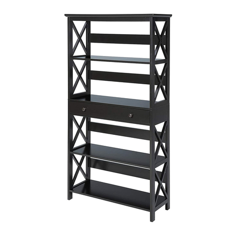 convenience concepts 5 Tier Bookcase with Drawer User manual