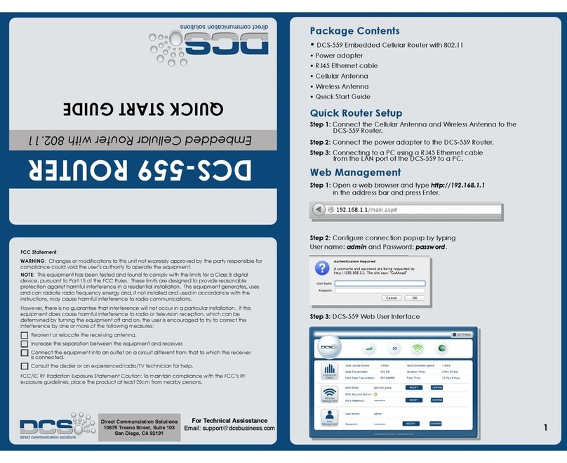 DCS DCS-559 quick start guide