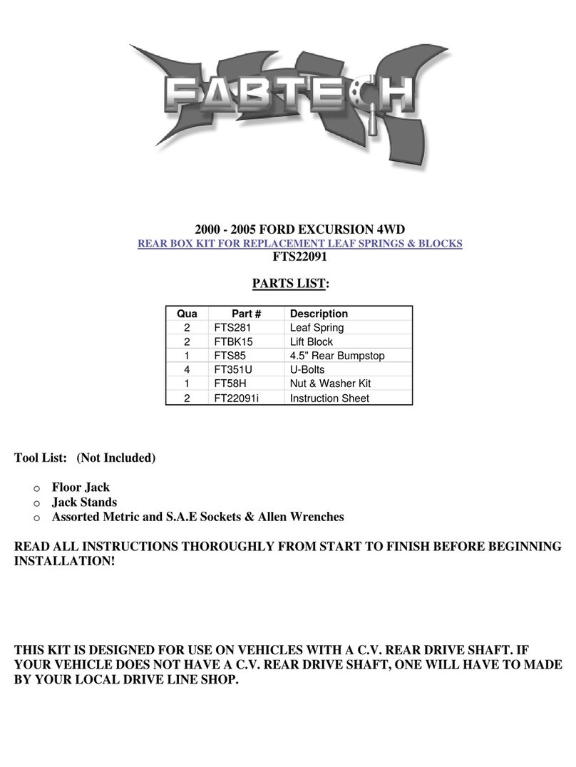 Fabtech FTS22091 User manual