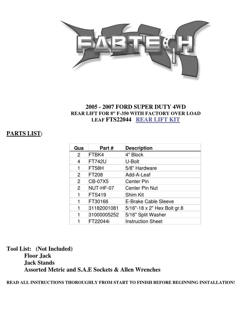 Fabtech FTS22044 User manual