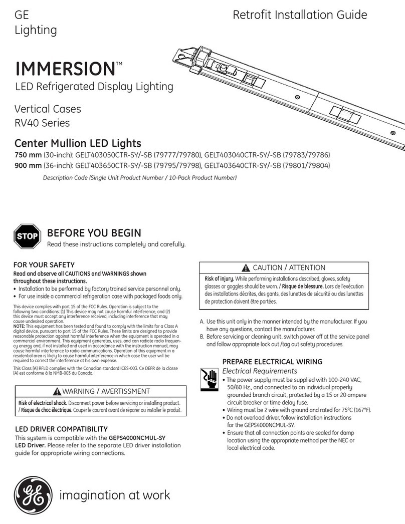 GE Lighting IMMERSION RV40 Series Retrofit Installation Guide