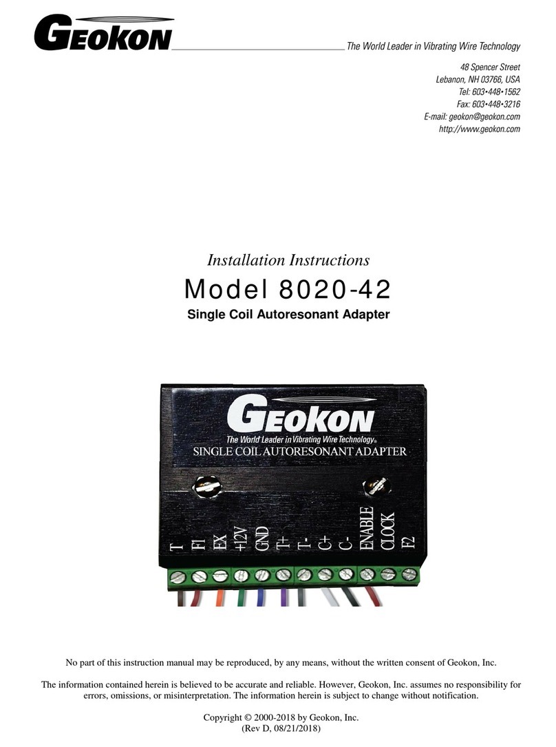 Geokon 8020-42 installation instructions