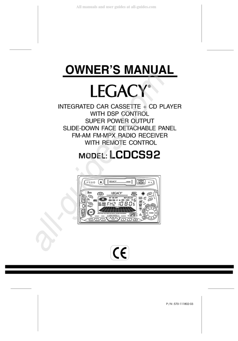 Legacy LCDCS92 owner's manual
