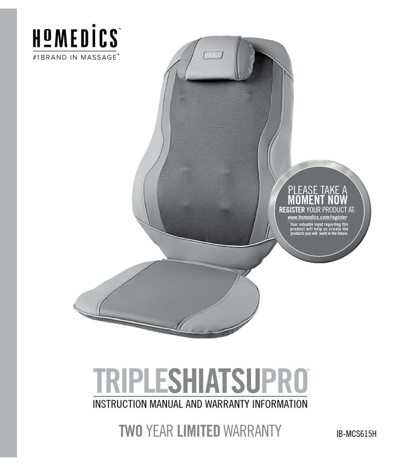 HoMedics Triple Shiatsu Pro Instruction manual and  warranty information