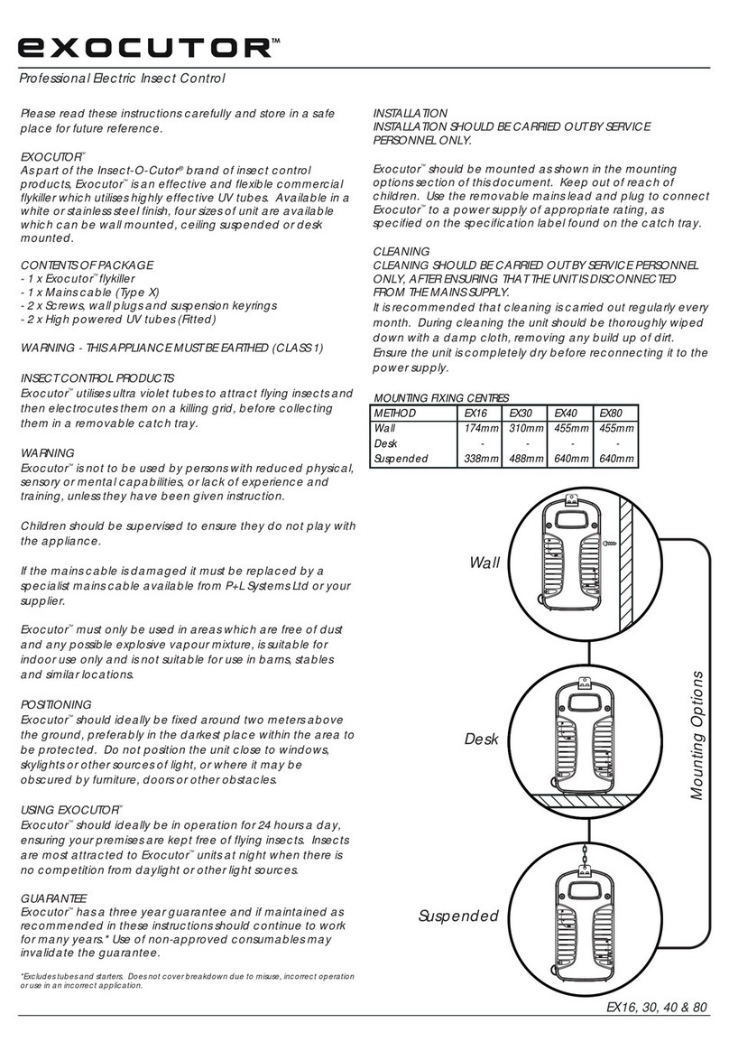 INSECT-O-CUTOR Exocutor EX16 instructions