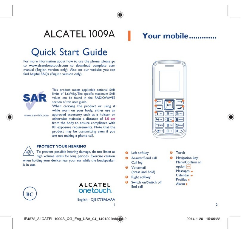 Alcatel 1009A User manual